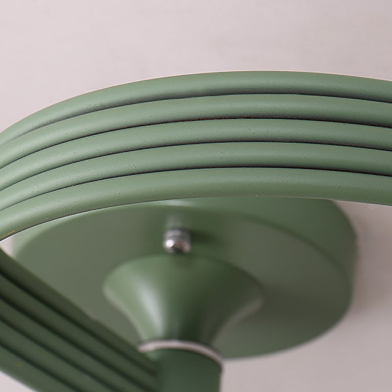 Iron Colorful Ceiling Lamps Simple Bedroom Flush Mount Light