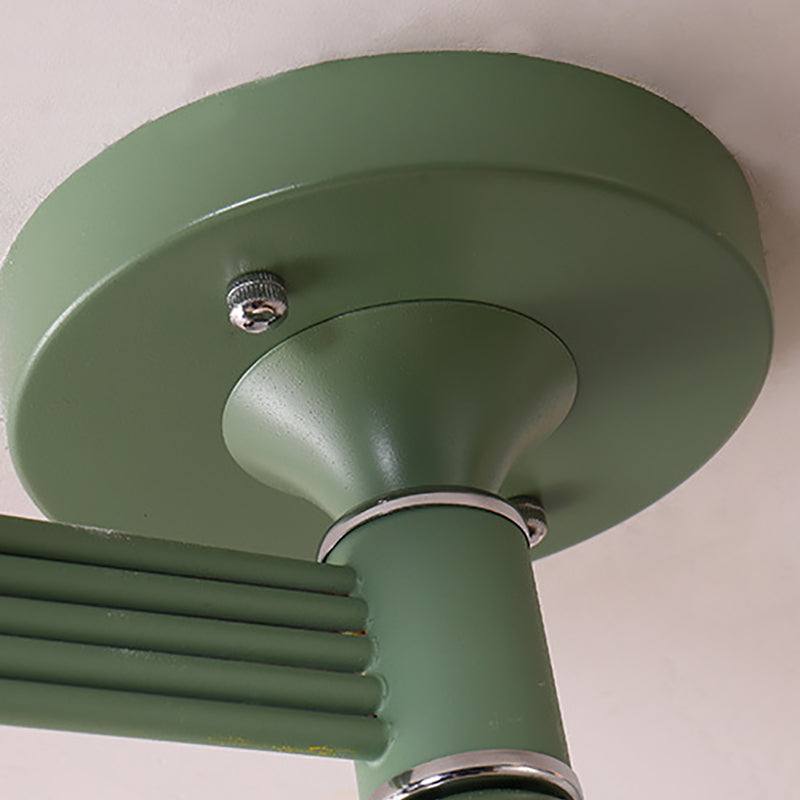 Iron Colorful Ceiling Lamps Simple Bedroom Flush Mount Light