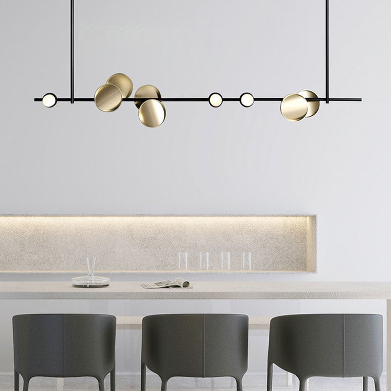 Postmodern Style LED Island Lamp Metal Dining Room Suspension Light Fixture