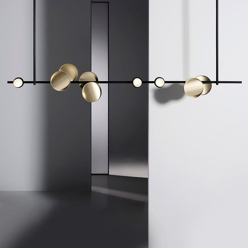 Postmodern Style LED Island Lamp Metal Dining Room Suspension Light Fixture