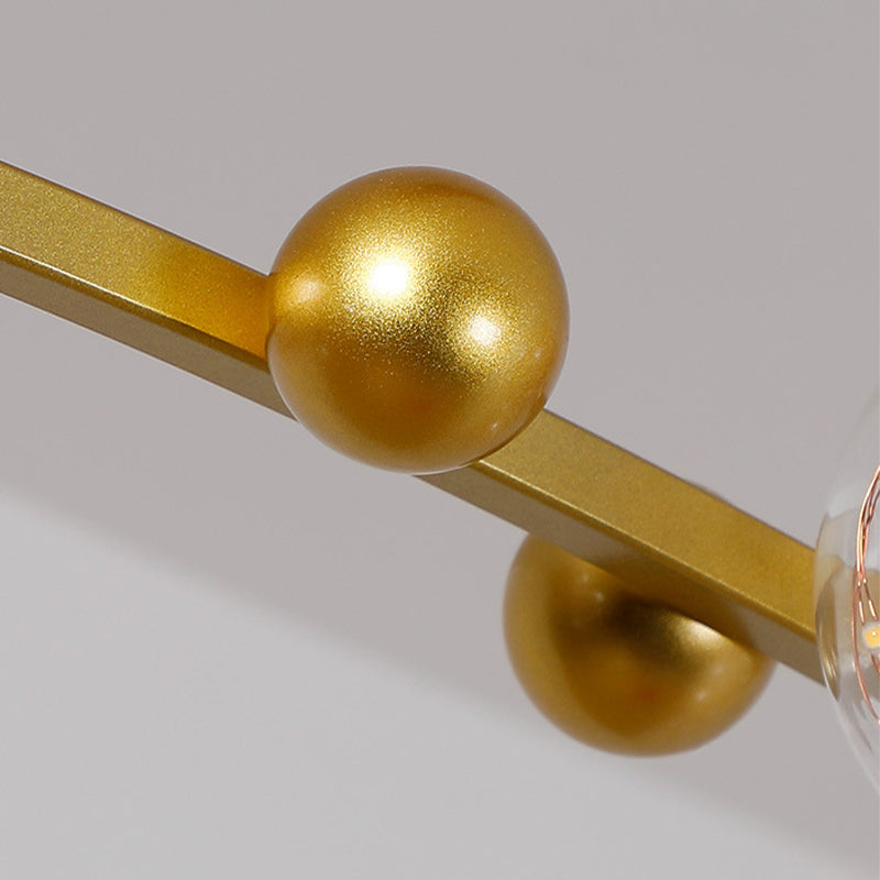 Starry Island Leuchten moderne stilvolle 8-Licht-Goldheizenlicht mit Glasschatten