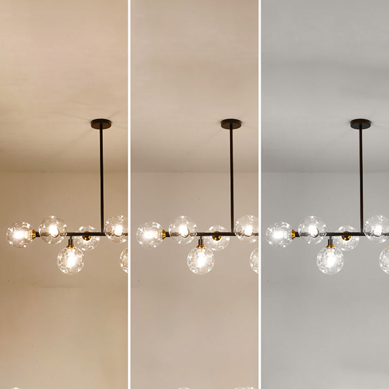 Modernes Glasanhänger Beleuchtung Nordisches Insellicht für Esszimmer