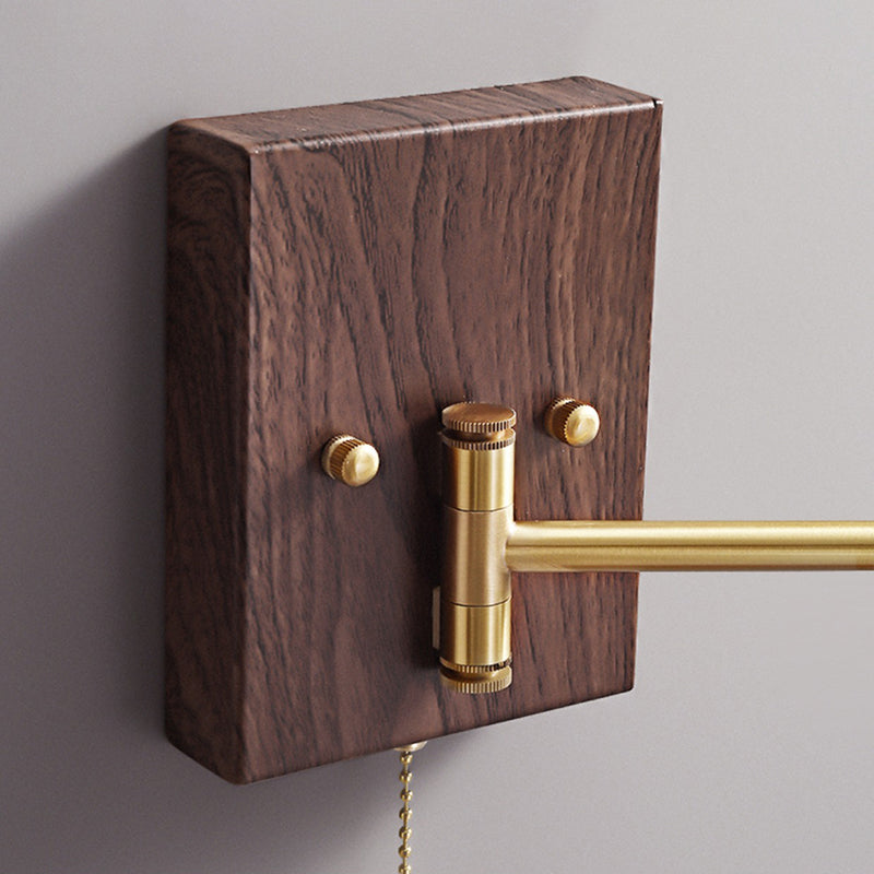 Arm Adjustable Wall Sconce 1-Light Modern Style Wall Mount Lamp with Ceramics Shade