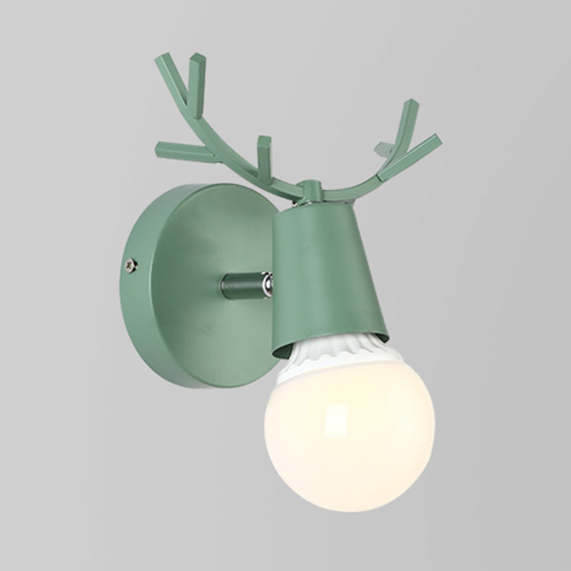 1 Light Wall Sconce Simple Macaron Style Wall Mount Lamp for Living Room