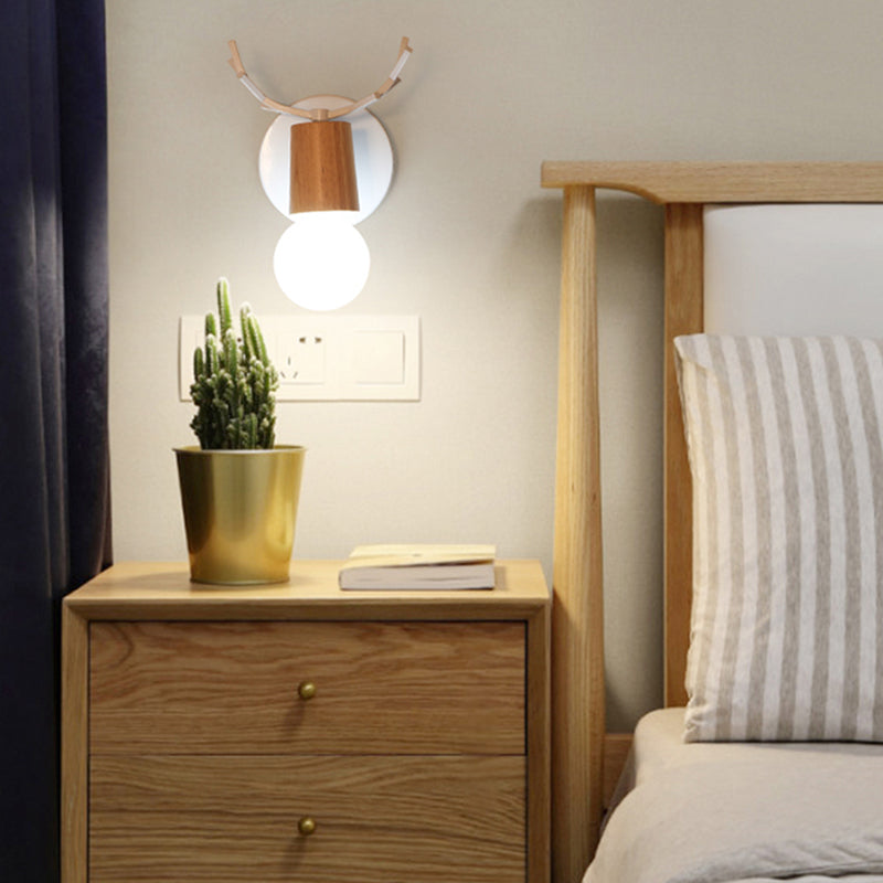 1 Light Wall Sconce Simple Macaron Style Wall Mount Lamp for Living Room