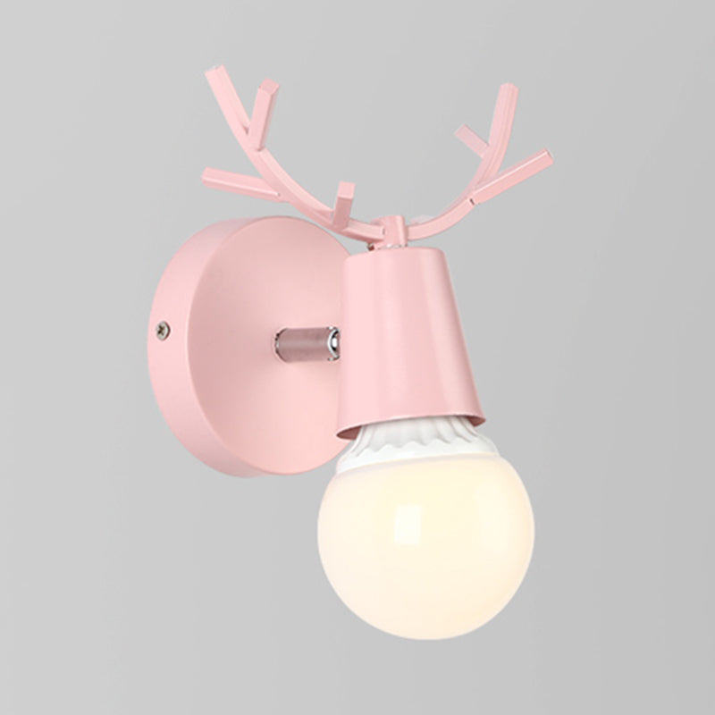 1 Light Wall Sconce Simple Macaron Style Wall Mount Lamp for Living Room