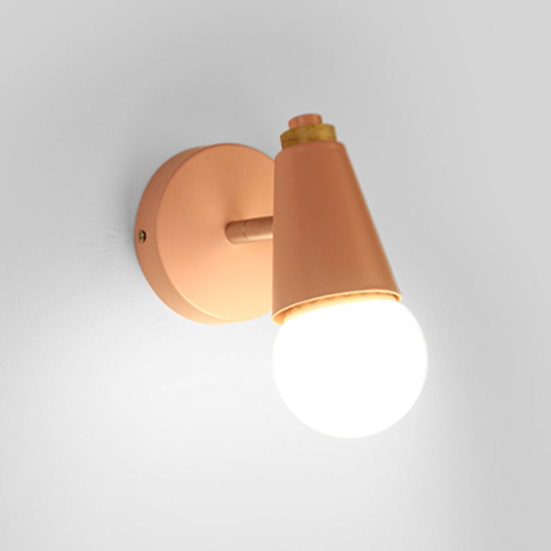 1 Light Wall Sconce Simple Macaron Style Wall Mount Lamp for Living Room