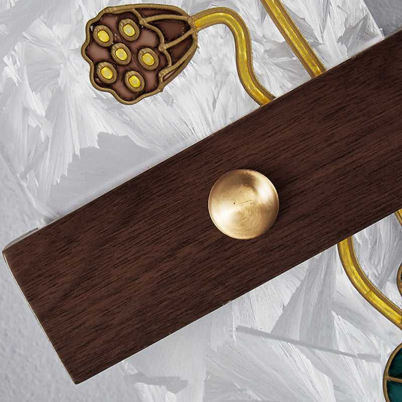 1-Light Wooden Wall Sconce Modern Simple Wall Mount Lamp with Acrylic Shade for Bedroom