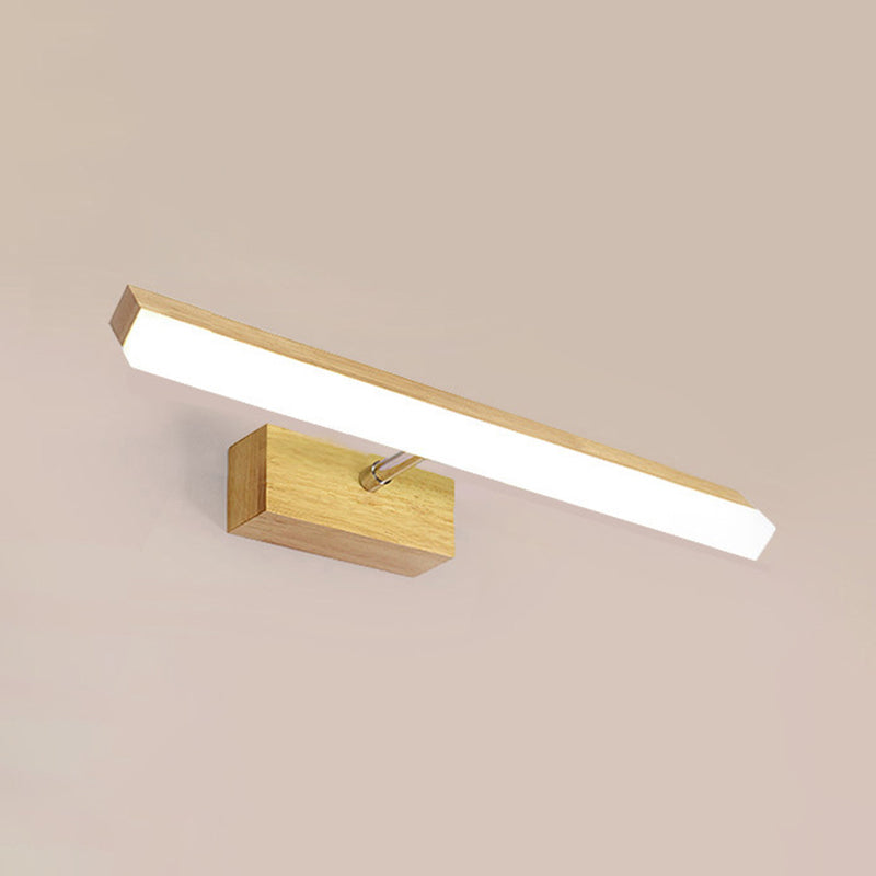 Vanité en bois nordique Light Single Light Mirror LED LED pour la salle de bain