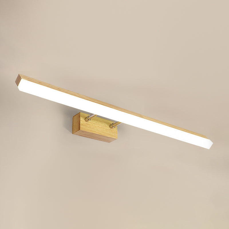 Vanité en bois nordique Light Single Light Mirror LED LED pour la salle de bain