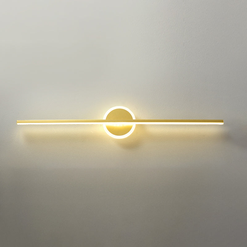 Light Luxury Metal Vanity Light Geometry LED Vanity Lamp with Acrylic Shade for Bedroom