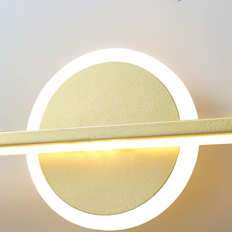 Light Luxury Metal Vanity Light Geometry LED Vanity Lamp with Acrylic Shade for Bedroom