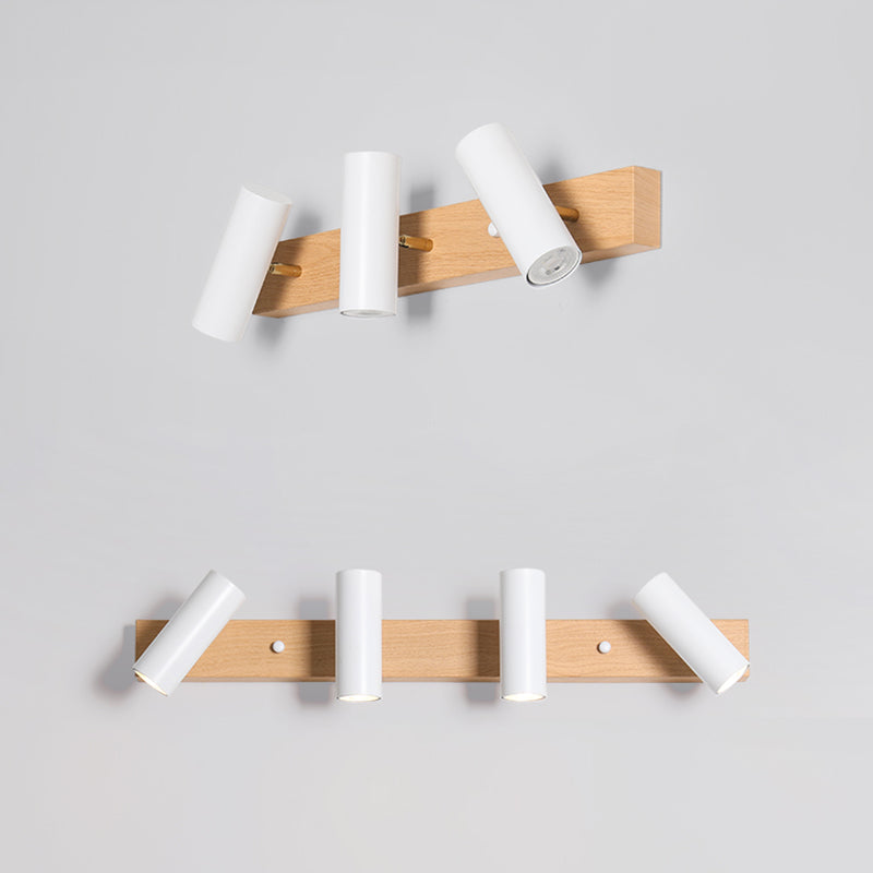 Lámpara de tocador de forma de cilindro de tocador de tocador de hierro de estilo nórdico con sombra de metal para dormitorio