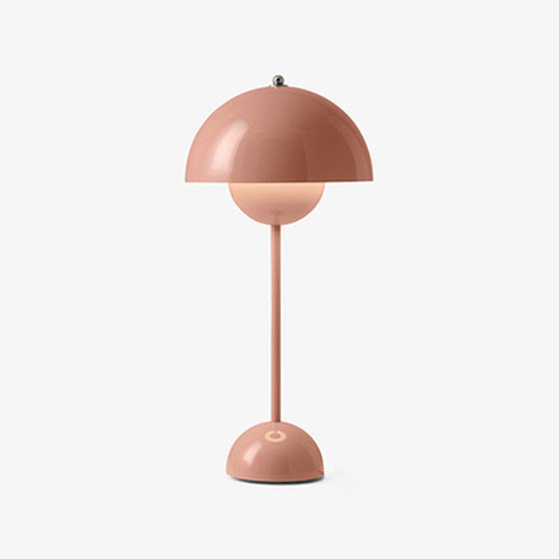 Nordic Style Metal Table Lamp Mushroom Shape Colorful Bulb Table Light for Bedroom