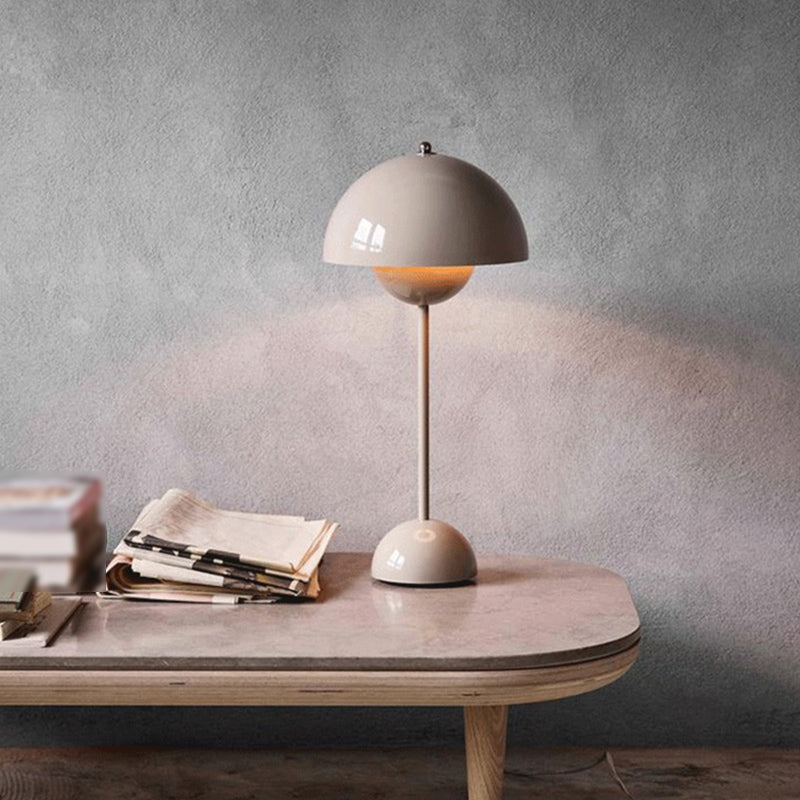 Nordic Style Metal Table Lamp Mushroom Shape Colorful Bulb Table Light for Bedroom