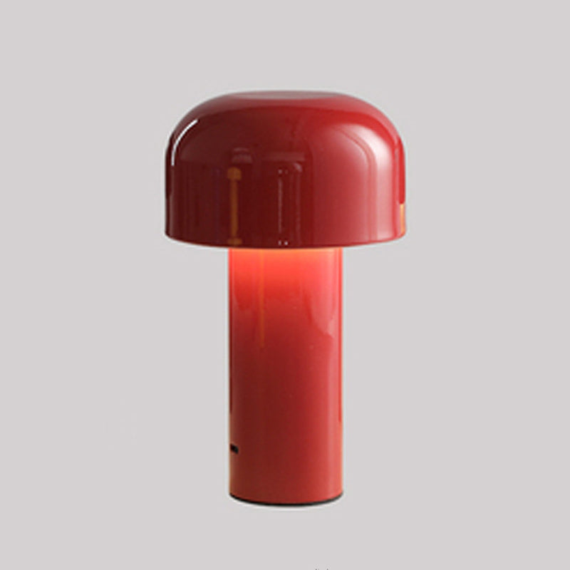 Modern Chargeable Table Lamp 1-Light Desk Light with Iron Shade for Living Room