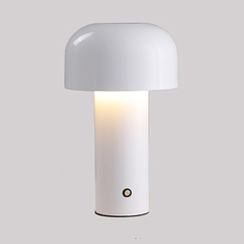 Modern Chargeable Table Lamp 1-Light Desk Light with Iron Shade for Living Room
