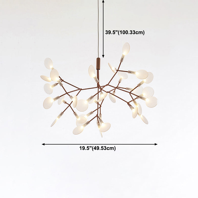 Luces de lámpara de araña geométrica moderna accesorios de iluminación de araña de metal