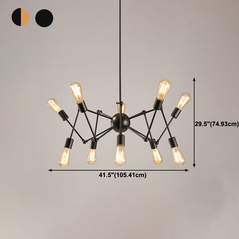 Industrial Branch Chandelier Lights Metal Chandelier Lighting Fixtures for Restaurant