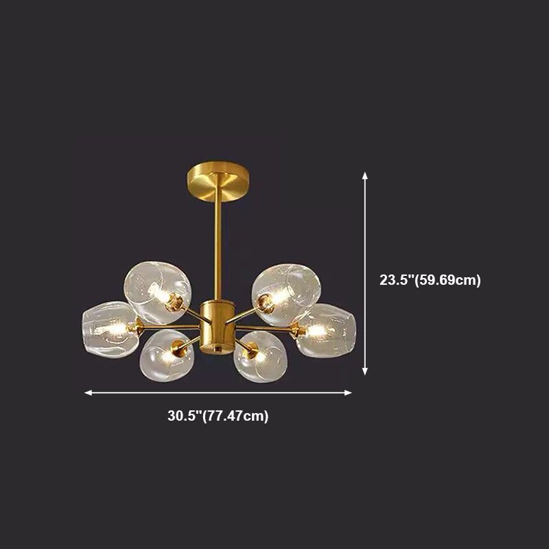 Luces de lámpara geométrica contemporánea accesorios de iluminación de lámpara de vidrio en oro