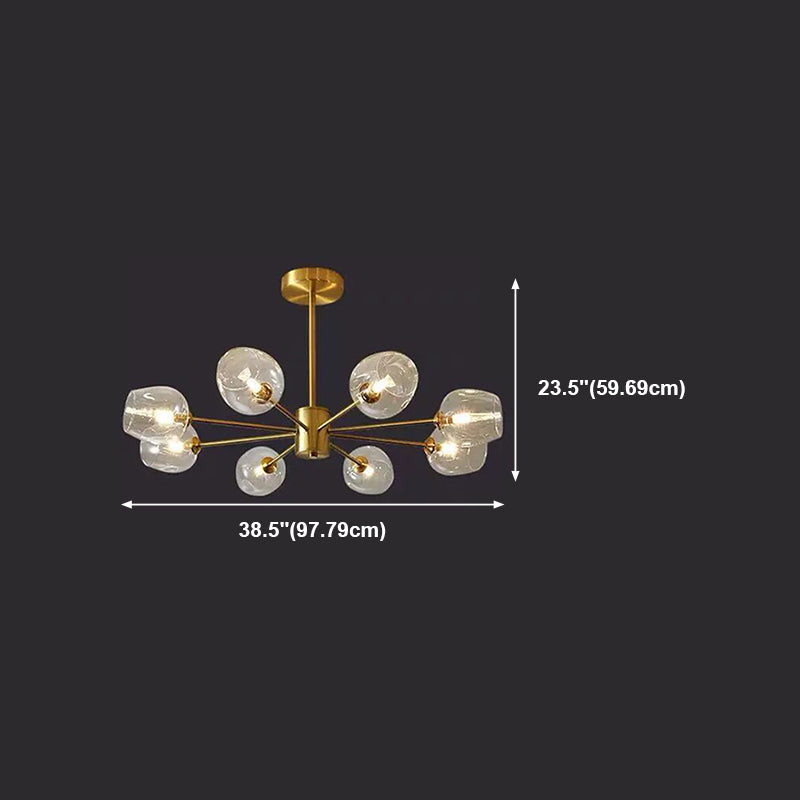 Luces de lámpara geométrica contemporánea accesorios de iluminación de lámpara de vidrio en oro