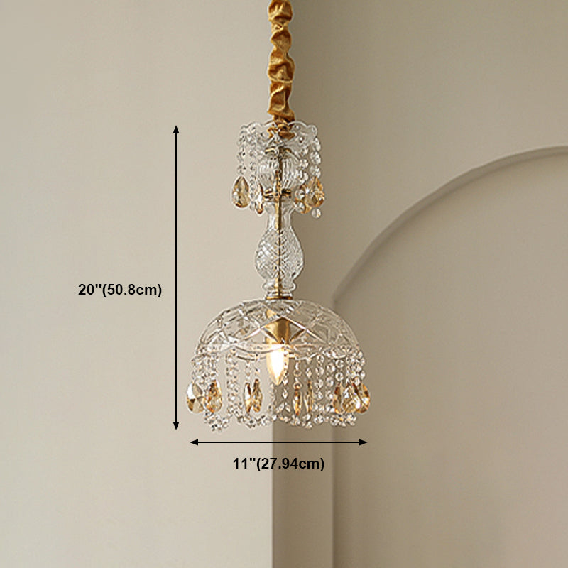 Topfabdeckung Schatten Hängende Beleuchtung moderner Stil Kristall 1 hängende Lampe für das Restaurant