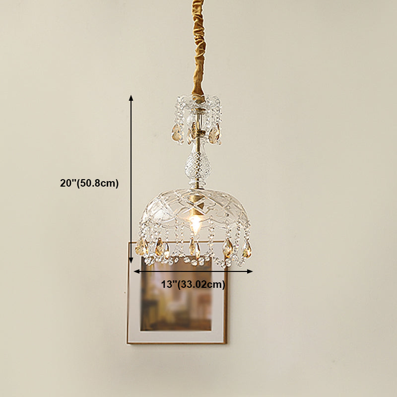 Topfabdeckung Schatten Hängende Beleuchtung moderner Stil Kristall 1 hängende Lampe für das Restaurant