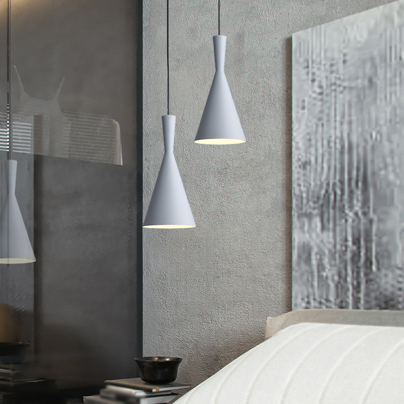 Cone Shade Hanging Lighting Modern Style Metal 1 Light Hanging Lamp for Bedside