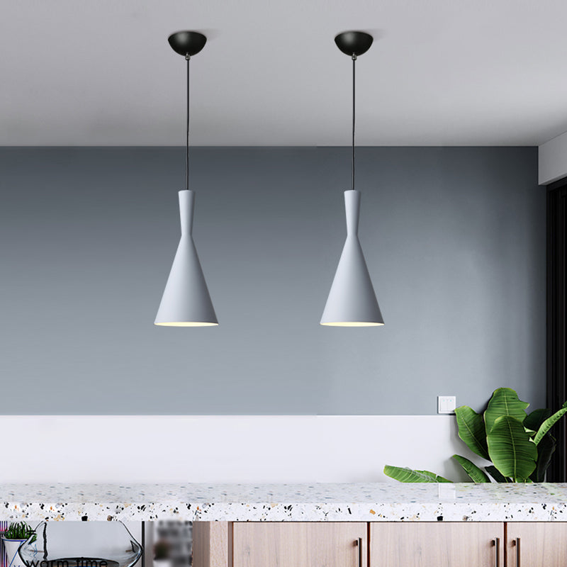 Cone Shade Hanging Lighting Modern Style Metal 1 Light Hanging Lamp for Bedside