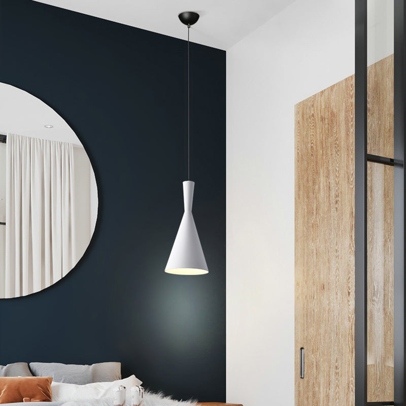 Cone Shade Hanging Lighting Modern Style Metal 1 Light Hanging Lamp for Bedside