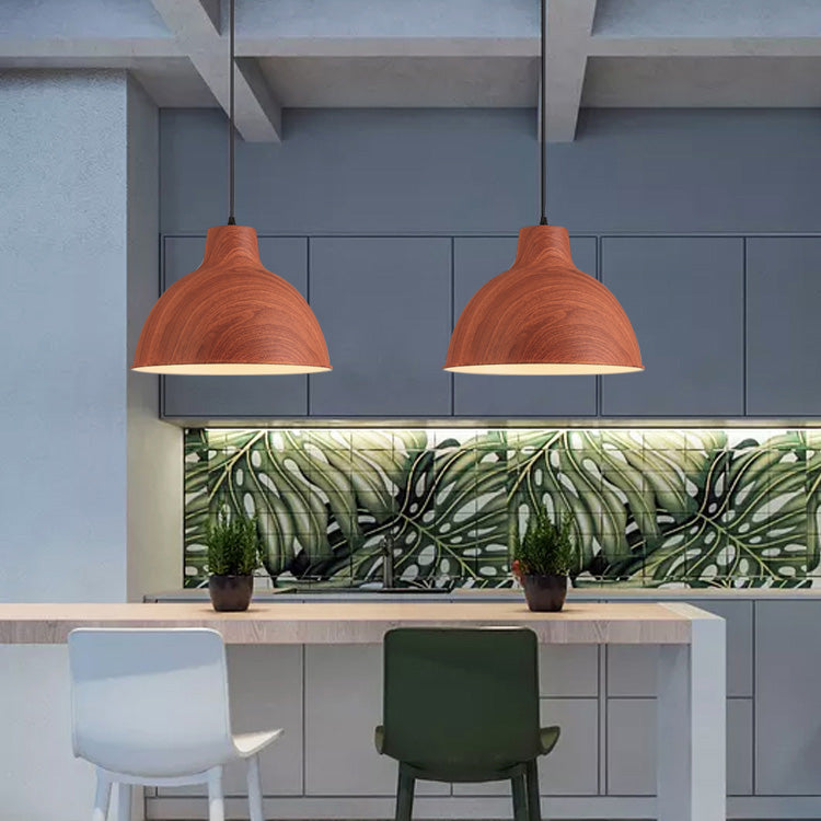 Nordic Style Aluminum Ceiling Light Geometry Bulb Pendant Lamp with Metal Shade for Bar