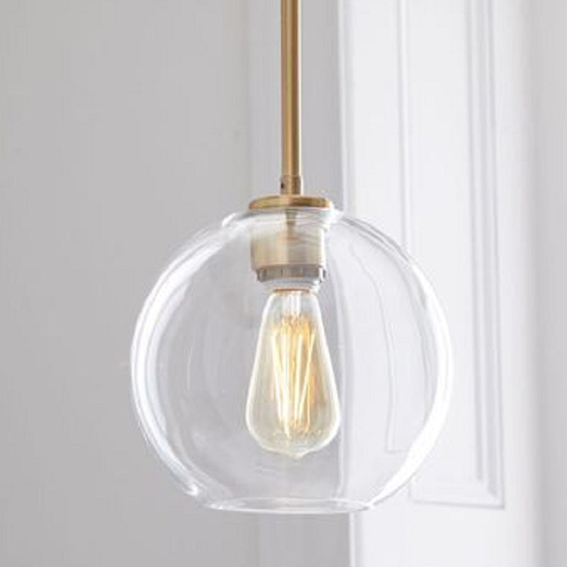 Nordic Style Anhänger Leichtkugel Formbirnen -Deckenlampe mit Glasschatten für Schlafzimmer