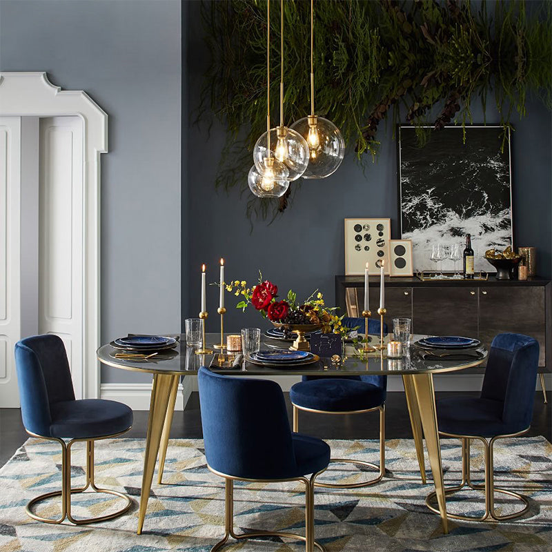 Nordic Style Anhänger Leichtkugel Formbirnen -Deckenlampe mit Glasschatten für Schlafzimmer