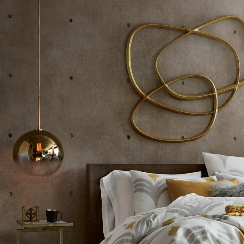 Nordic Style Anhänger Leichtkugel Formbirnen -Deckenlampe mit Glasschatten für Schlafzimmer