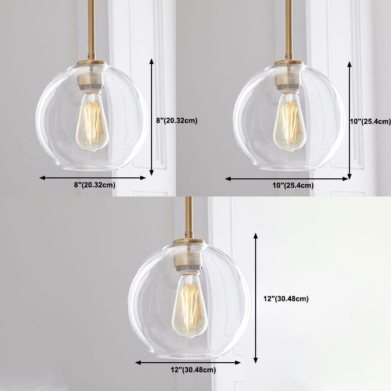 Nordic Style Anhänger Leichtkugel Formbirnen -Deckenlampe mit Glasschatten für Schlafzimmer