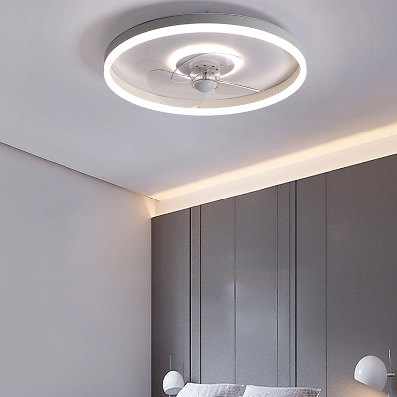 Modern Style Ceiling Fan Lighting Metal 2 Light Ceiling Fan Lamp for Living Room
