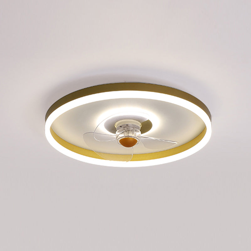 Modern Style Ceiling Fan Lighting Metal 2 Light Ceiling Fan Lamp for Living Room