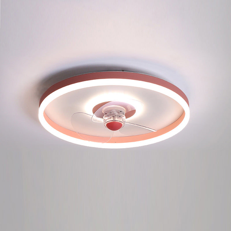 Modern Style Ceiling Fan Lighting Metal 2 Light Ceiling Fan Lamp for Living Room
