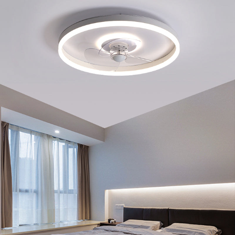 Modern Style Ceiling Fan Lighting Metal 2 Light Ceiling Fan Lamp for Living Room