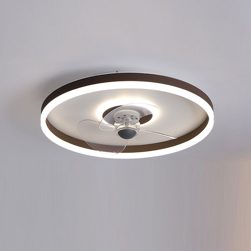 Modern Style Ceiling Fan Lighting Metal 2 Light Ceiling Fan Lamp for Living Room