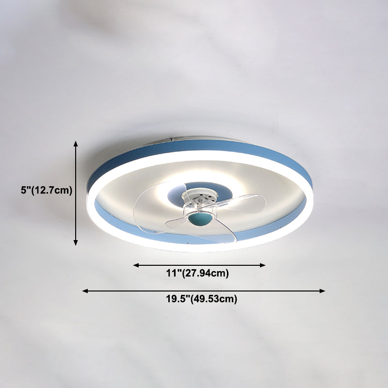 Modern Style Ceiling Fan Lighting Metal 2 Light Ceiling Fan Lamp for Living Room