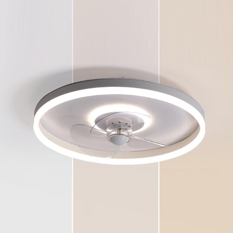 Modern Style Ceiling Fan Lighting Metal 2 Light Ceiling Fan Lamp for Living Room
