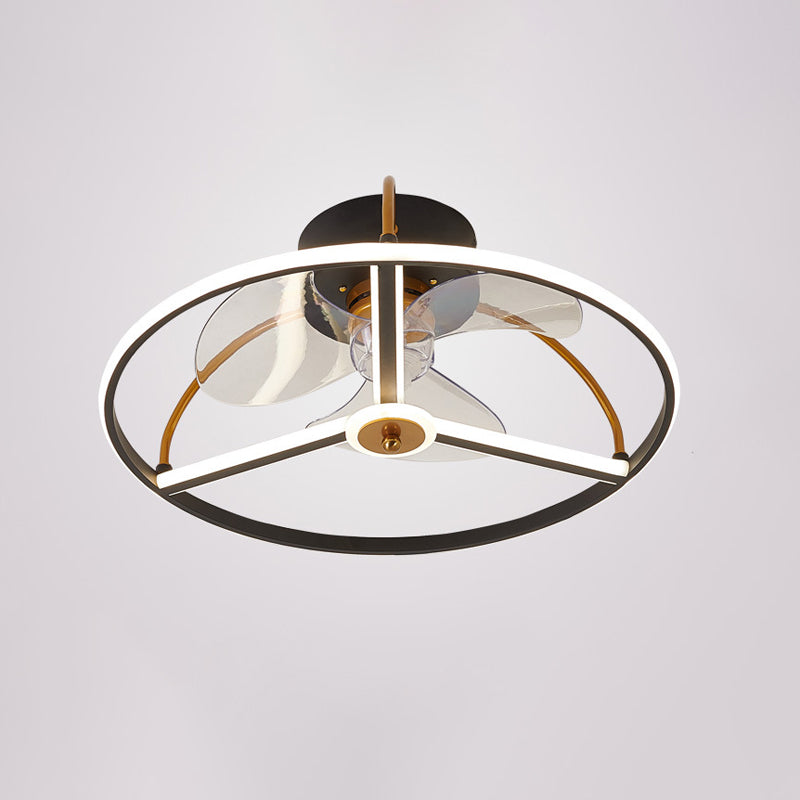 Contemporary LED Ceiling Fan Lights Metal LED Ceiling Fan for Bedroom
