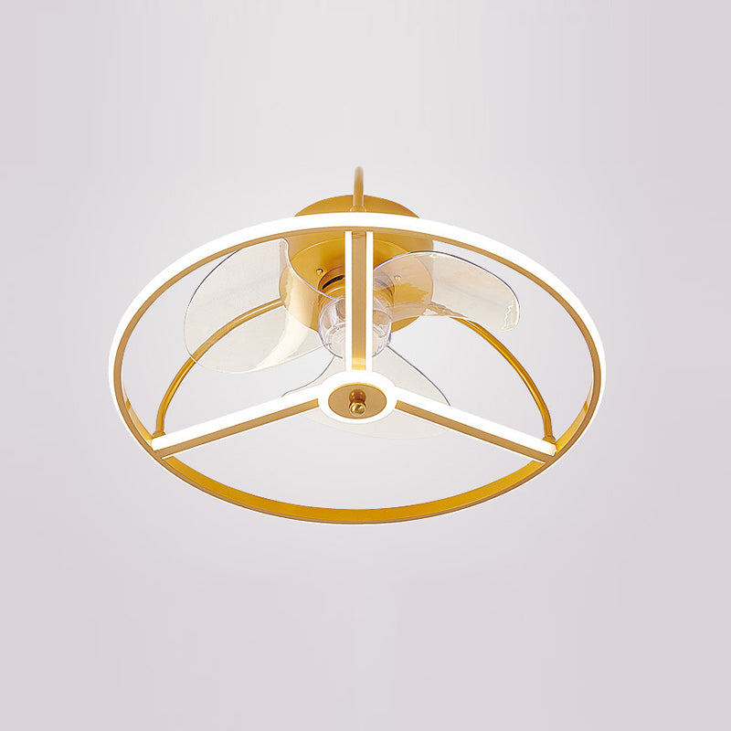 Contemporary LED Ceiling Fan Lights Metal LED Ceiling Fan for Bedroom