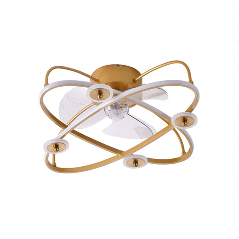 Contemporary LED Ceiling Fan Lights Metal LED Ceiling Fan for Bedroom