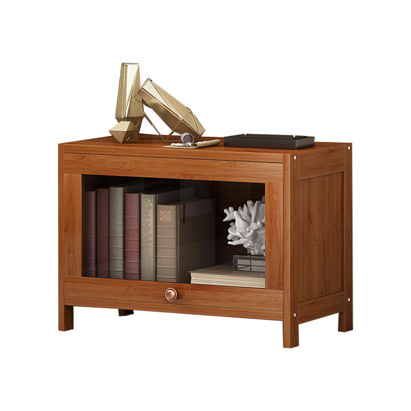 Bookcase standard moderni marrone libreria in legno fabbricato con porta per la casa