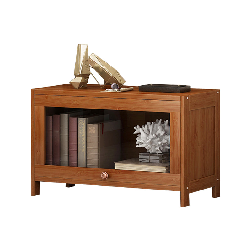 Bookcase standard moderni marrone libreria in legno fabbricato con porta per la casa