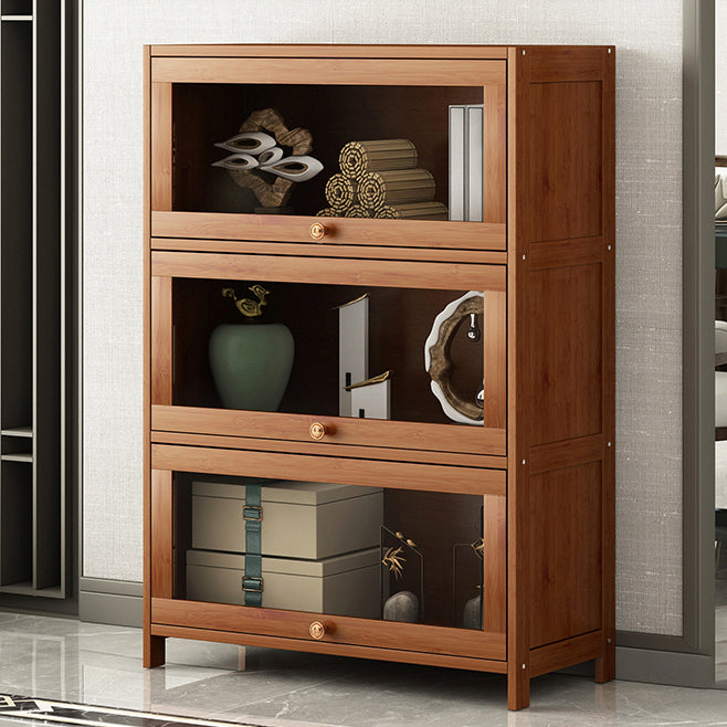 Bookcase standard moderni marrone libreria in legno fabbricato con porta per la casa
