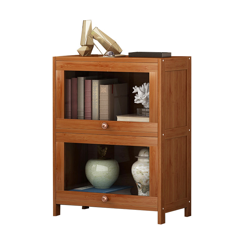 Bookcase standard moderni marrone libreria in legno fabbricato con porta per la casa