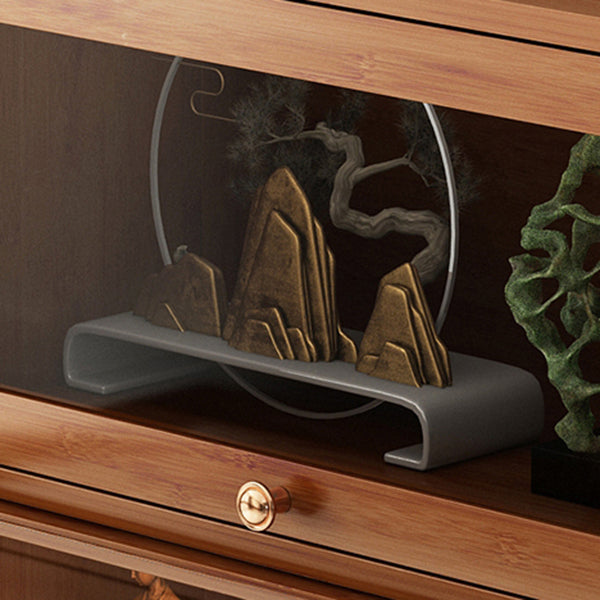 Bookcase standard moderni marrone libreria in legno fabbricato con porta per la casa